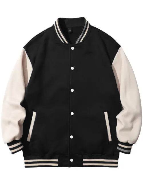 Black and white baseball varsity jacket divine shop - The Divine Shop