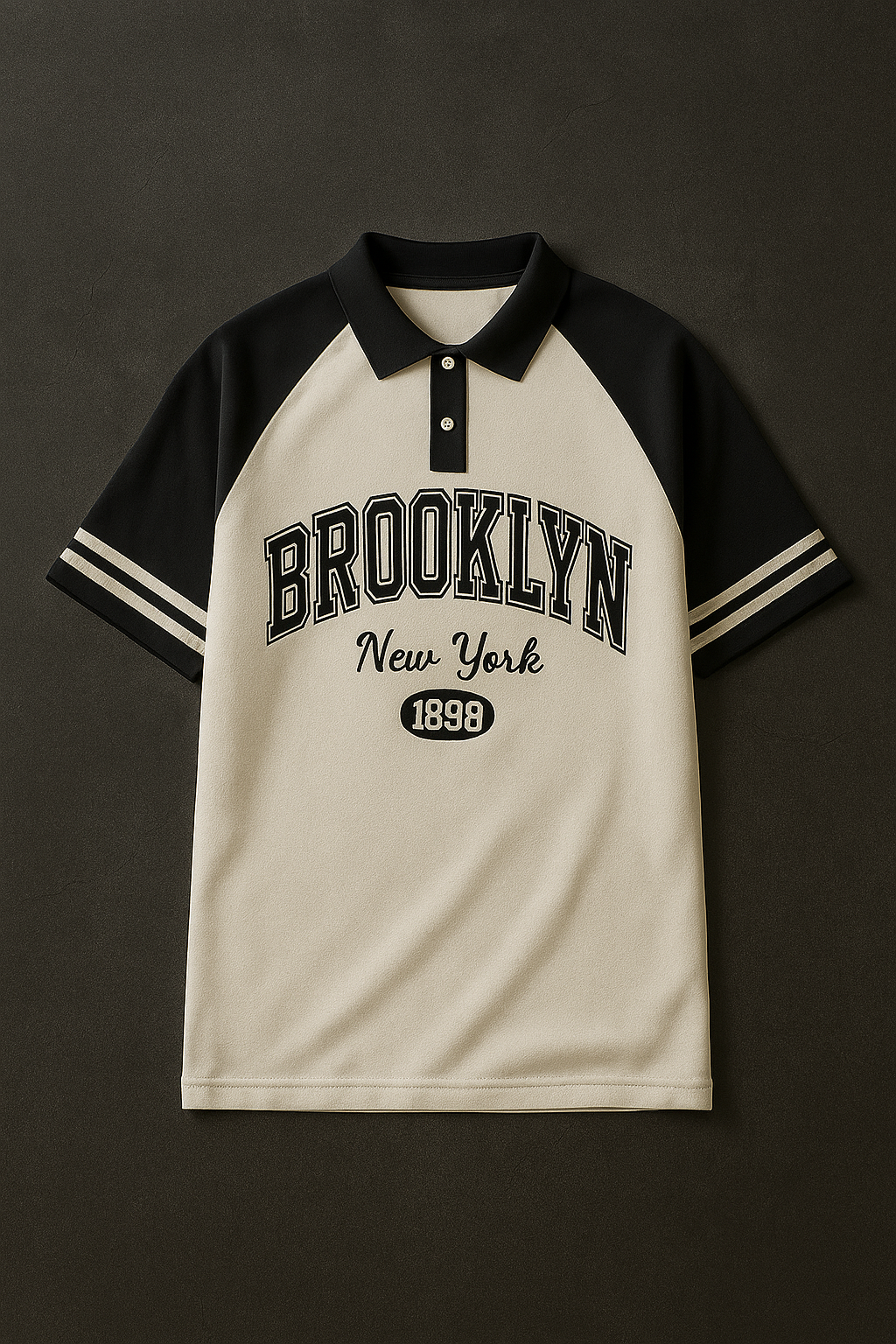 Brookyln printed polo T shirt in jersi
