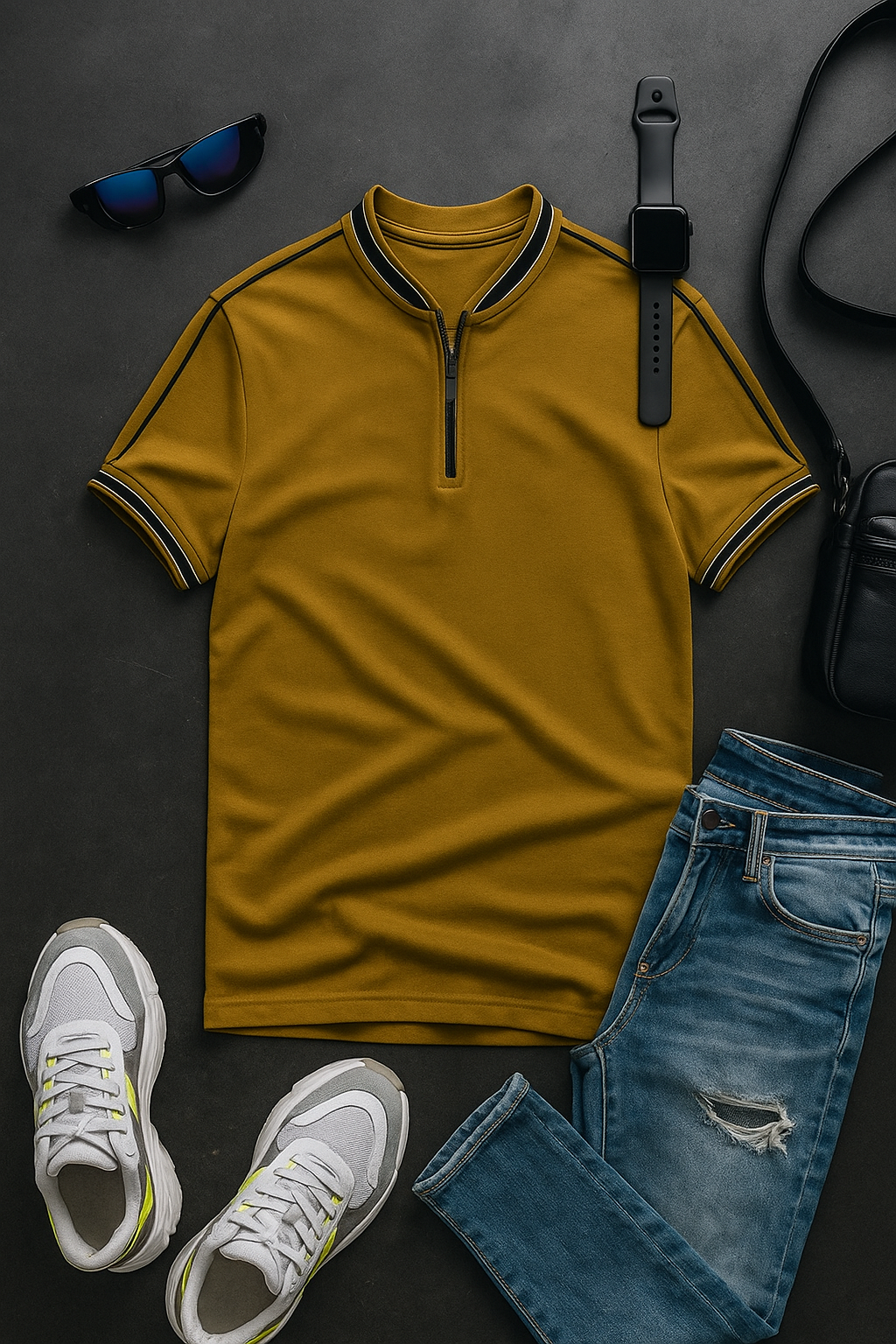 Men's polo shirts smoked polo