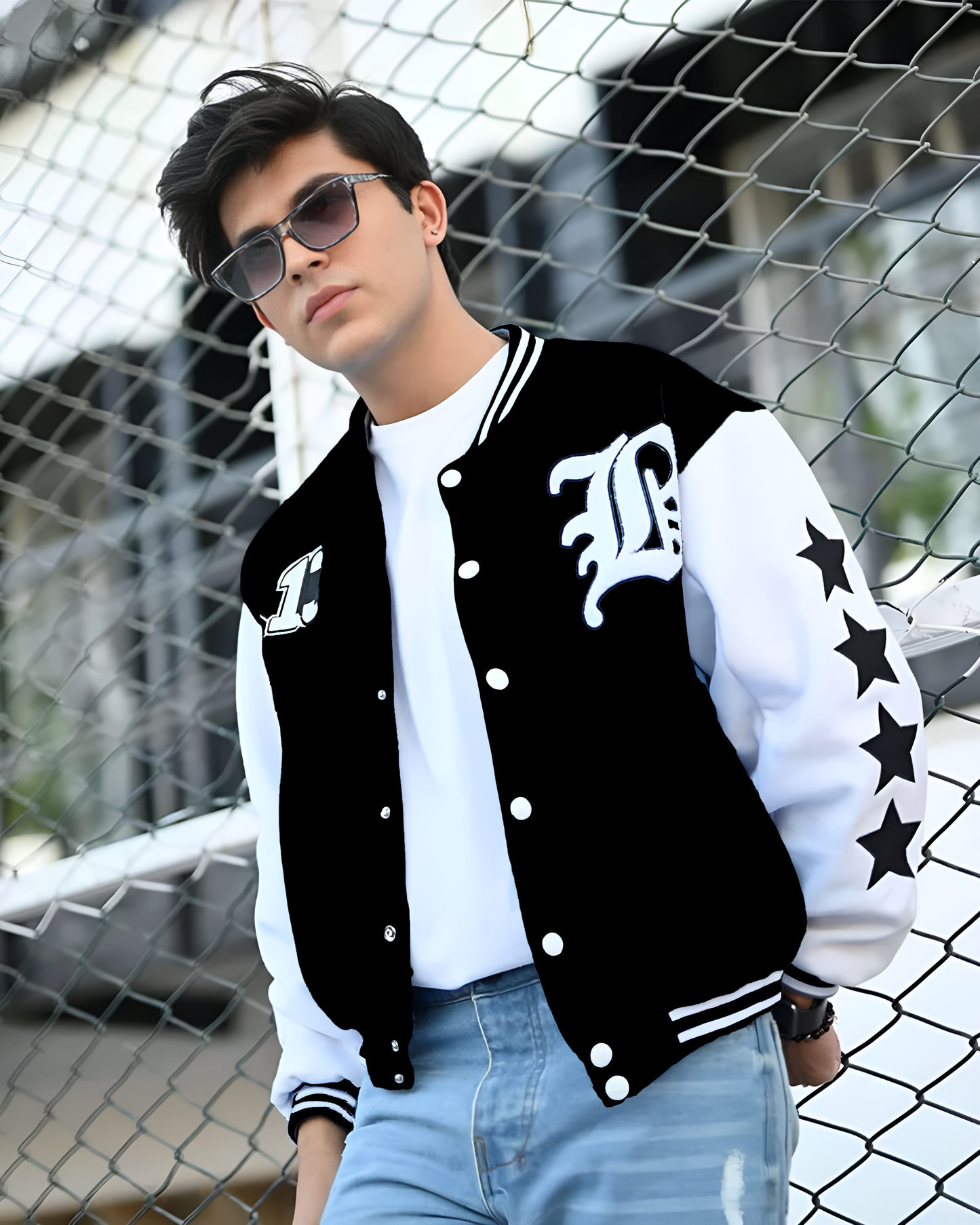 LA Letterman Jacket Black | Varsity Jackets | The Divine Shop | Unisex - Premium Baseball Jacket from The Divine Shop - Just Rs.2999! Shop now at The Divine Shop
