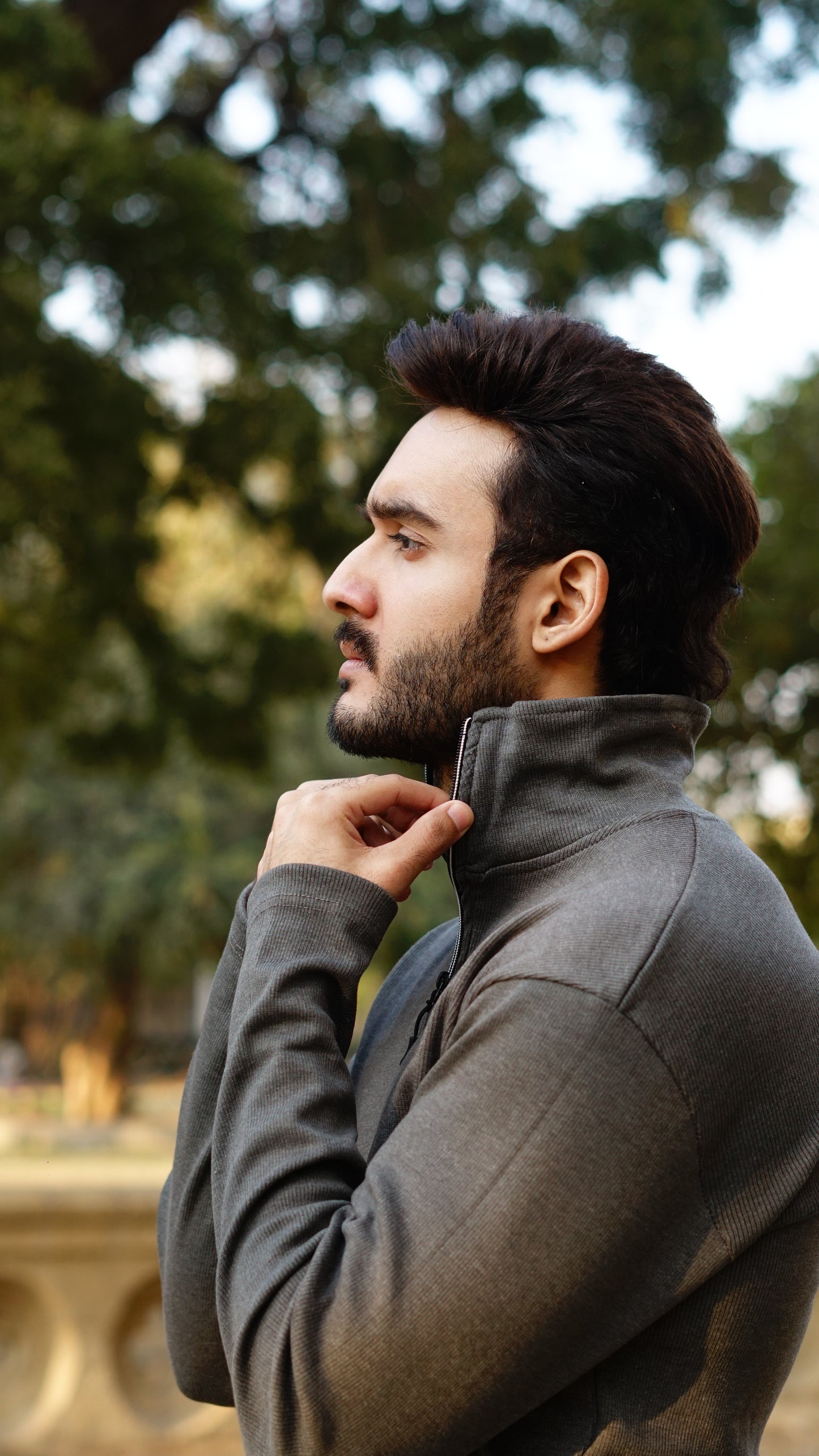 Mens half zipper knitted long sleeves shirts - Premium Sweatshirts from The Divine Shop - Just Rs.1799! Shop now at The Divine Shop