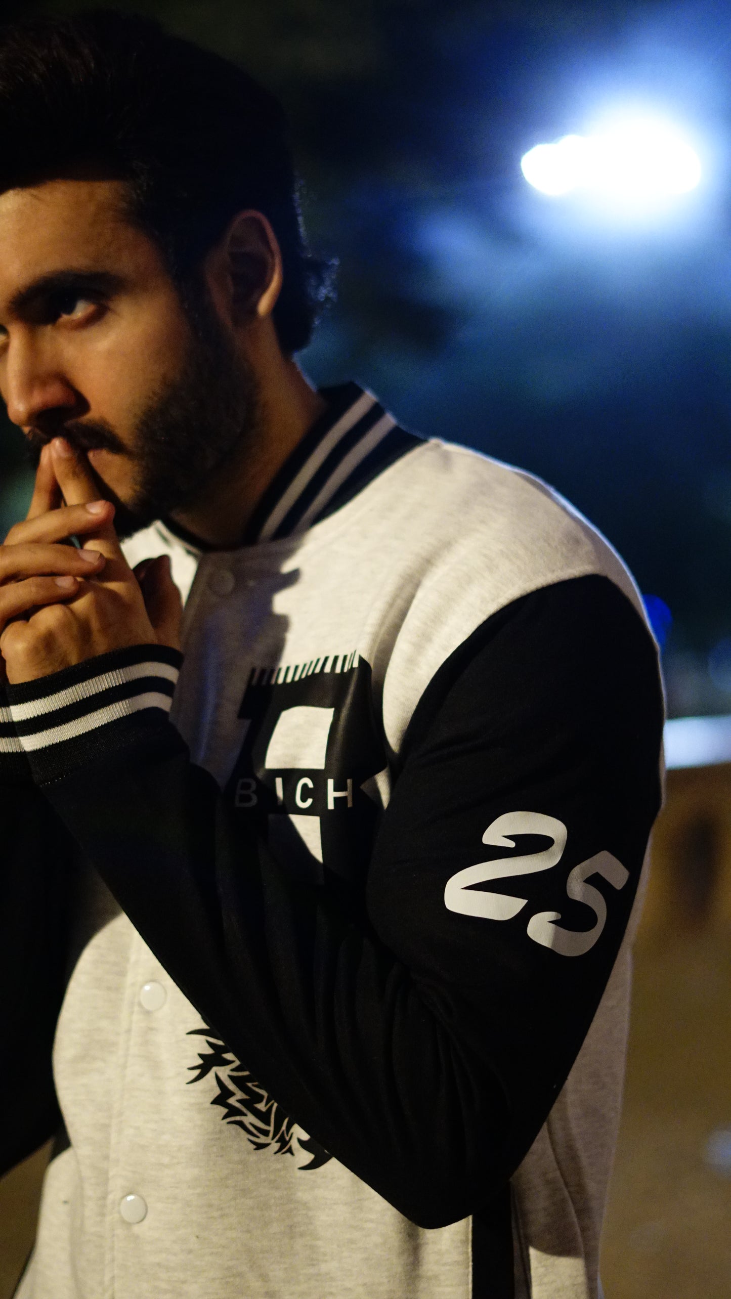 Bich Printed Zero Grey Baseball Jacket - Premium Baseball Jacket from The Divine Shop - Just Rs.2999! Shop now at The Divine Shop