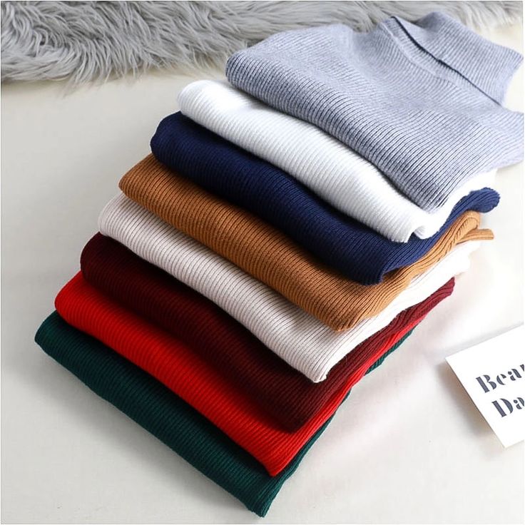 Bundle of 3 Ribbed high neck tops turtleneck sweater