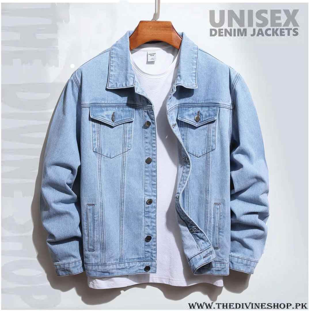 Ice blue denim jacket - The Divine Shop