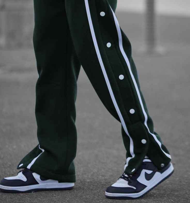 Button stripe Aestehtic Sweatpants Jogger Style (Steel Grey ) - The Divine Shop