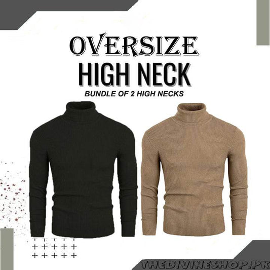 Oversize Bundles Of 2 Basic High Neck - The Divine Shop
