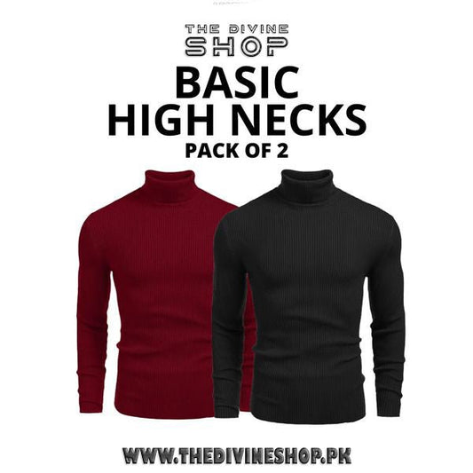 Oversize Bundles Of 2 Basic High Neck - The Divine Shop