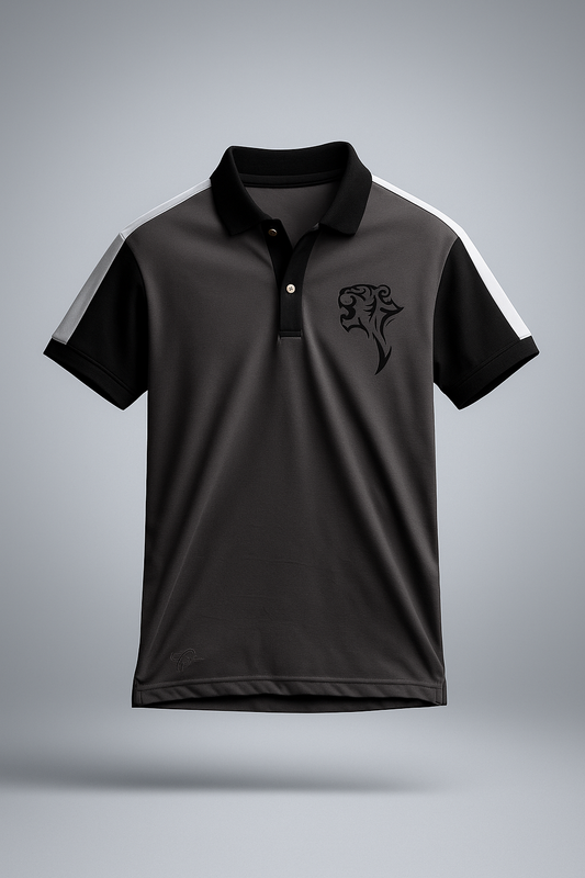 Mens premium cheeta polo Grey Classic