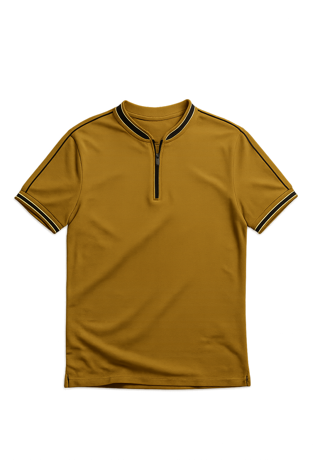 Mens brown madmext smoked polo neck