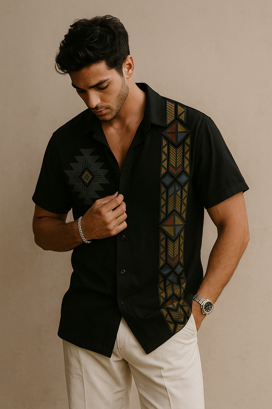 Indiano Craft Printed Button Down Shirt