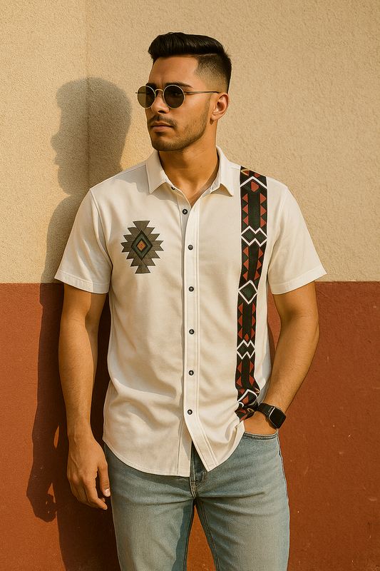Indiano Craft Printed Button Down Shirt