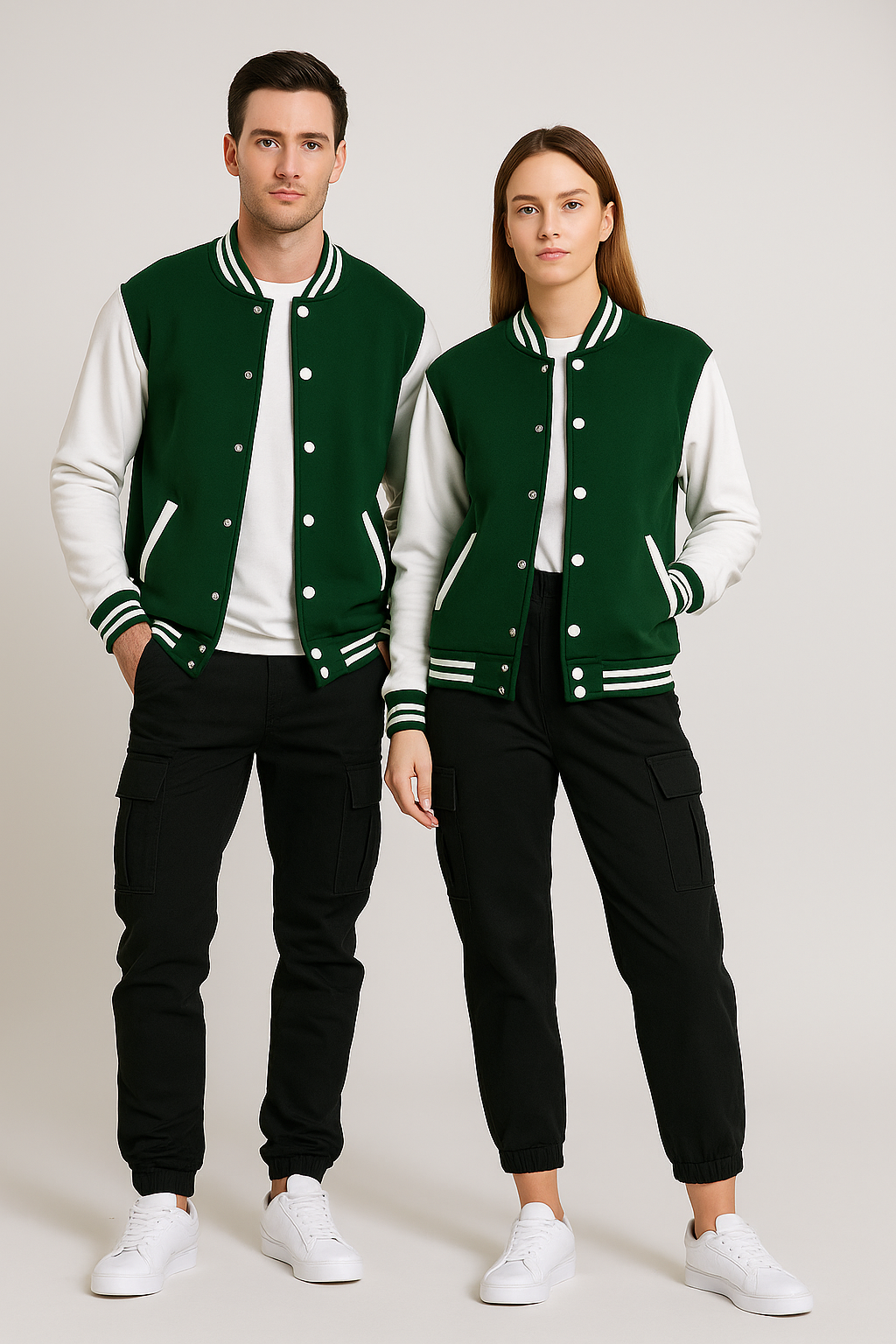 Green Baseball Varsity Jacket - Stylish & Classic Outerwear | The Divine Shop