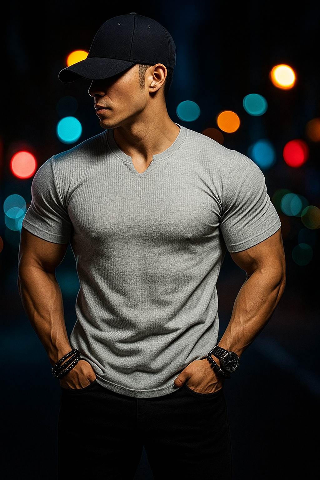 Cotton Knitted Half Sleeves T-Shirt