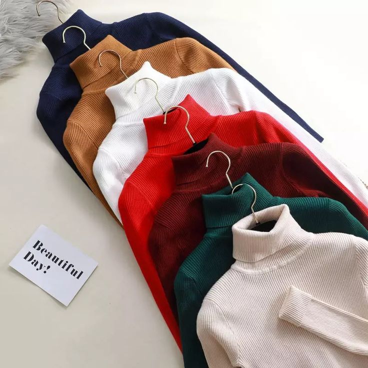 Bundle of 3 Ribbed high neck tops turtleneck sweater