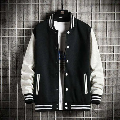 Baseball Jacket Black and White - Premium Baseball Jacket from The Divine Shop - Just Rs.2999! Shop now at The Divine Shop