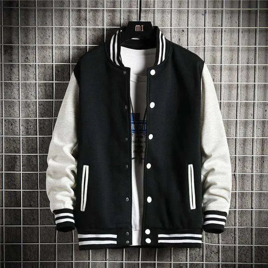 Baseball Jacket Black and White - Premium Baseball Jacket from The Divine Shop - Just Rs.2999! Shop now at The Divine Shop