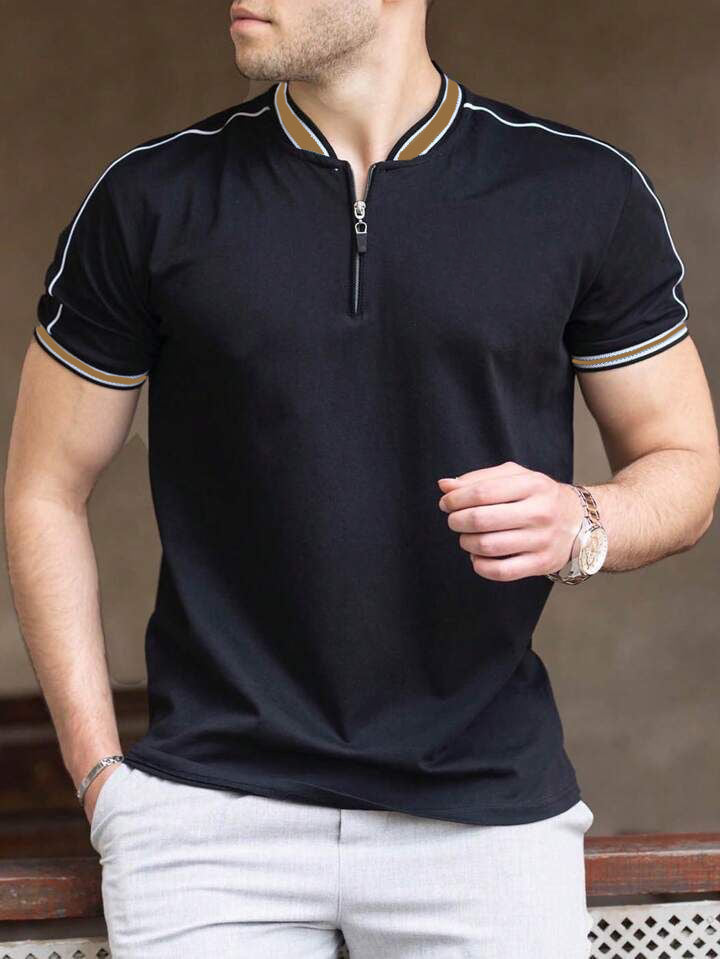 Madmext Smoked Polo Neck Men's T-Shirt 9281