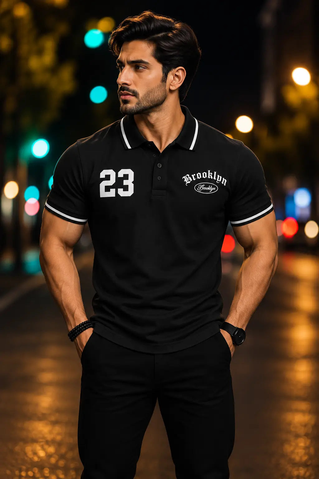 Brooklyn Black Polo The Divine Shop