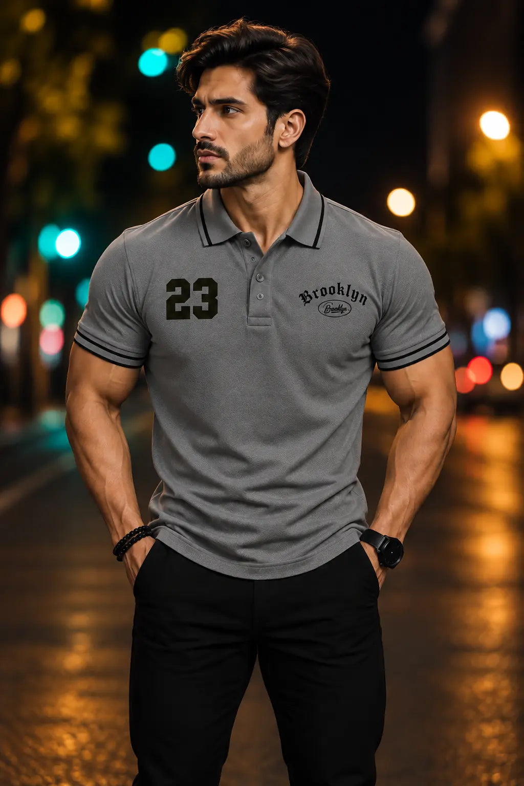 Brooklyn Steel Grey Polo The Divine Shop
