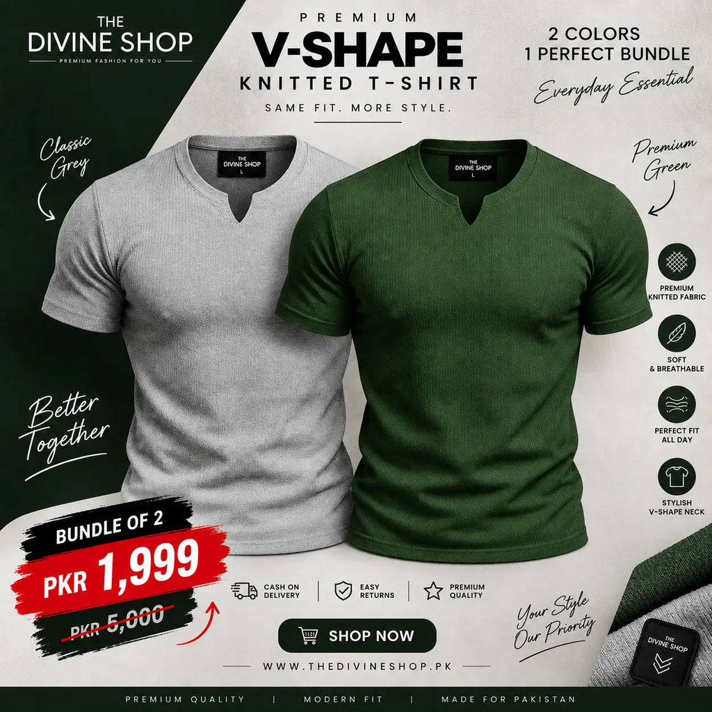 Bundle of 2 Cotton Knitted T-shirt