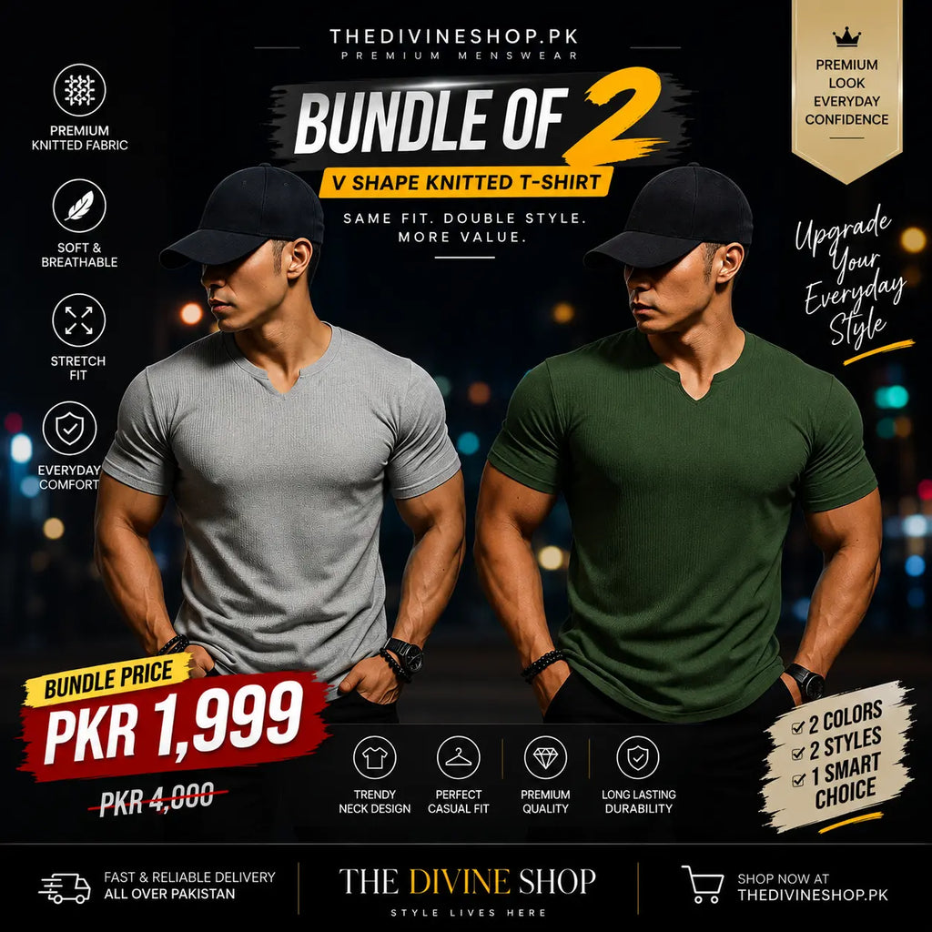 Bundle of 2 Cotton Knitted T-shirt
