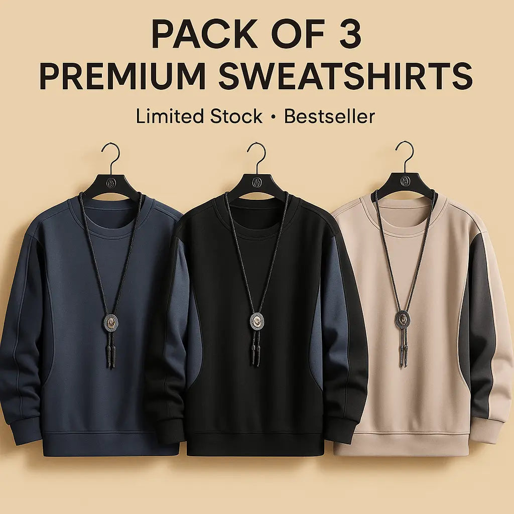 Bundle of 3 Vintage Style Sweatshirt - The Divine Shop