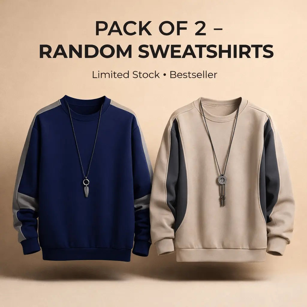 Bundle of Two Random Style Sweatshirt - Premium Sweatshirts from The Divine Shop - Just Rs.1999! Shop now at The Divine Shop