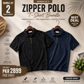Bundles of 2 –Men’s Zipper Polo T-Shirt