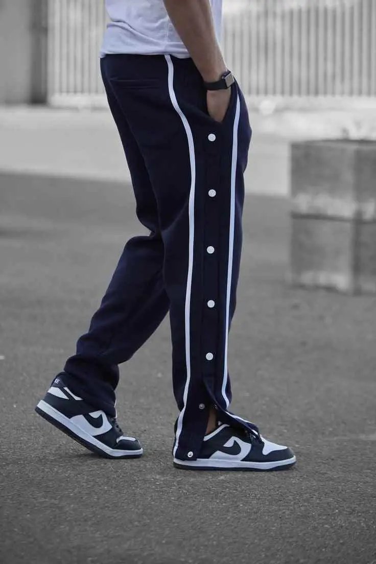 Button stripe Aestehtic Sweatpants Jogger Style - Premium Trouser from The Divine Shop - Just Rs.2250! Shop now at The Divine Shop