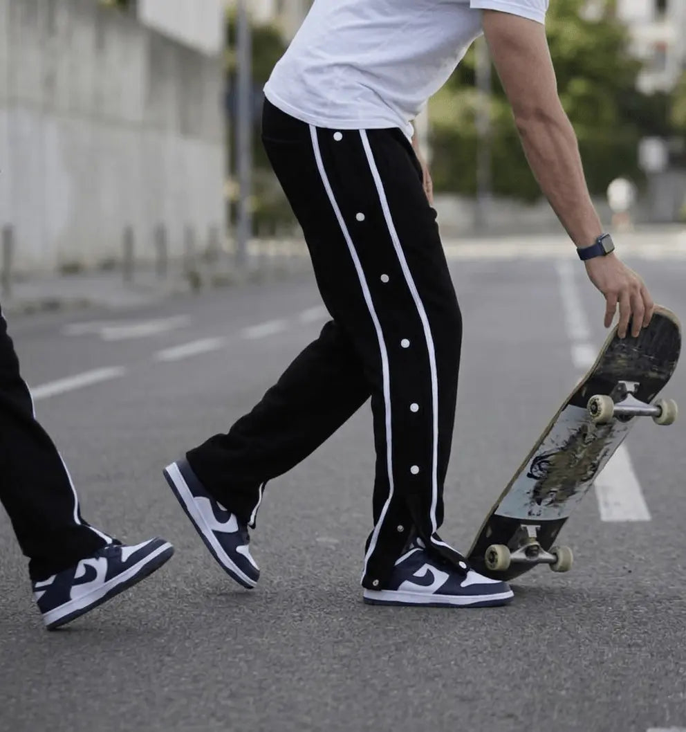Button stripe Aestehtic Sweatpants - The Divine Shop