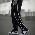 Button stripe Aestehtic Sweatpants - The Divine Shop