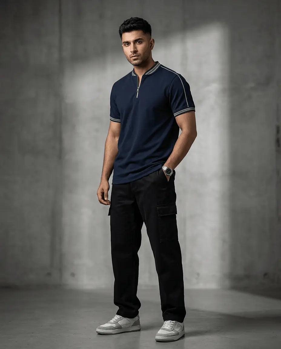 Men's polo shirts smoked polo - The Divine Shop