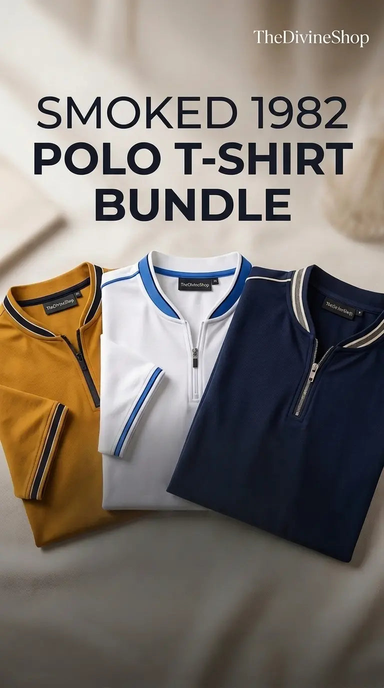Buy 2 get 1 free Men's Zipper Polo smoked style