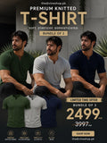 Buy 2 get 1 free Mens fitted v neck knitted tees The Divine Shop