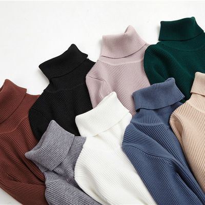 Bundle of 3 Ribbed high neck tops turtleneck sweater