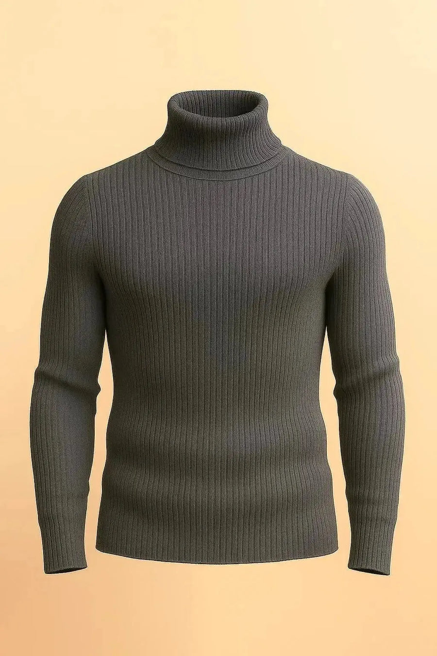 Charcoal Ribbed turtleneck sweater