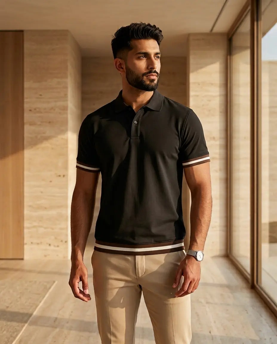 Classic Fit Half Sleeves Polo T-Shirt for Men The Divine Shop