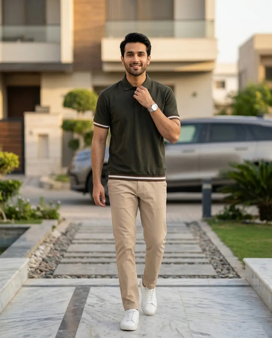 Classic Fit Half Sleeves Polo T-Shirt for Men