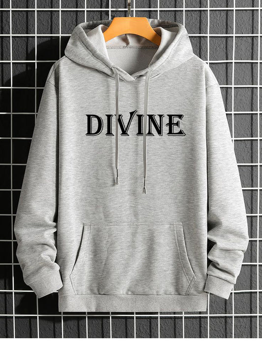 DIVINE Hazel Grey Hoodie - Premium Hoodies from My Store - Just Rs.1799! Shop now at The Divine Shop