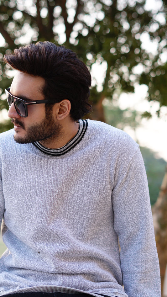 Twist Yarn Sweatshirts - Stylish & Comfortable Hazel Grey | The Divine Shop - Premium Sweatshirts from The Divine Shop - Just Rs.1699! Shop now at The Divine Shop