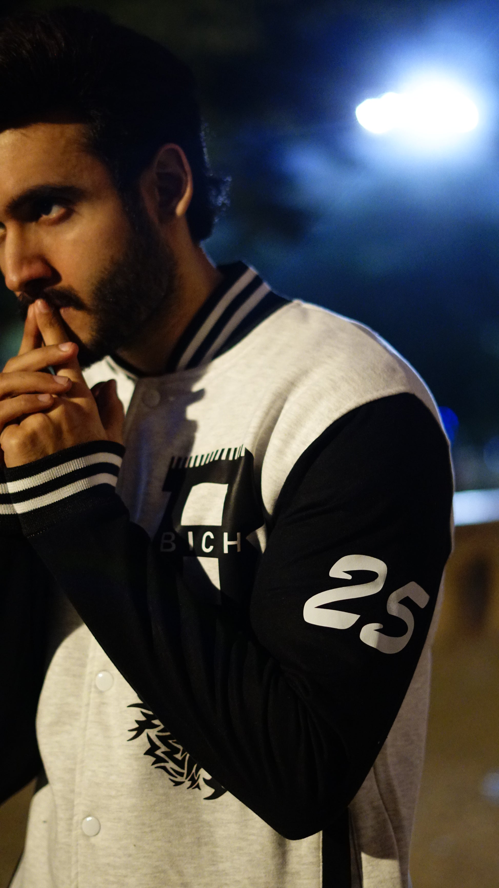 Bich Printed Zero Grey Baseball Jacket - Premium Baseball Jacket from The Divine Shop - Just Rs.2999! Shop now at The Divine Shop