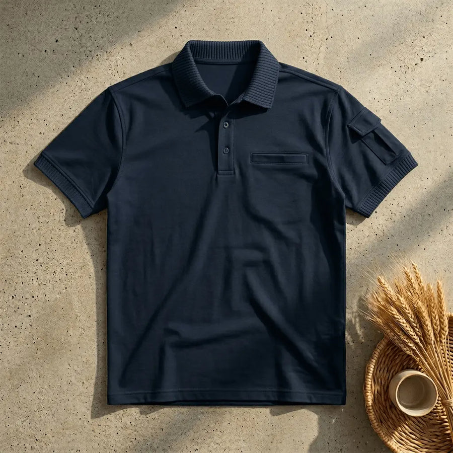 Divious Chest and Sleeves Pocket Style Polo