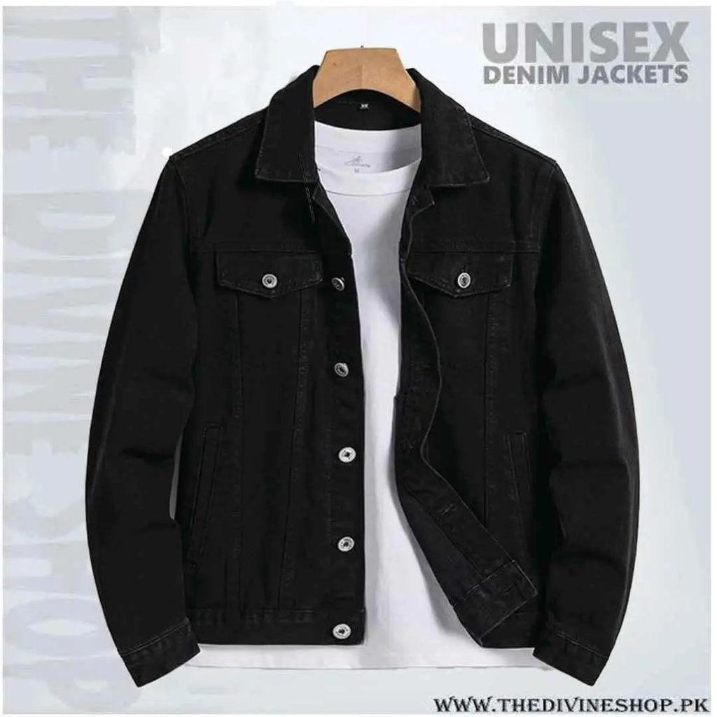 Export quality black denim jacket - Premium Denim jacket from The Divine Shop - Just Rs.3999! Shop now at The Divine Shop
