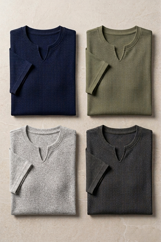 Bundles of 4 v-shape t-shirt cotton knitted