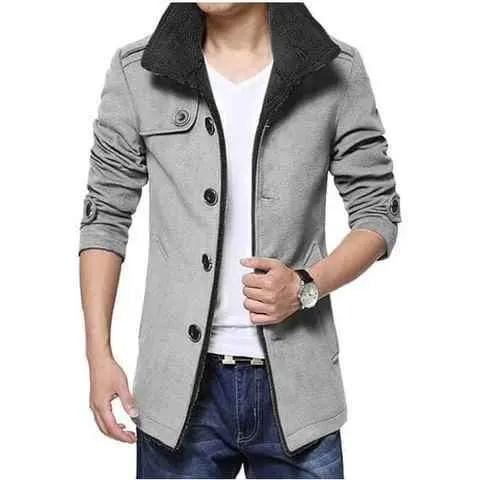 Gray mens overcoat - Premium cardigan from The Divine Shop - Just Rs.2499! Shop now at The Divine Shop