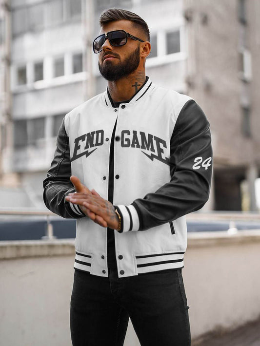 End Game Printed Zero Grey Baseball Jacket - Premium Baseball Jacket from The Divine Shop - Just Rs.2499! Shop now at The Divine Shop