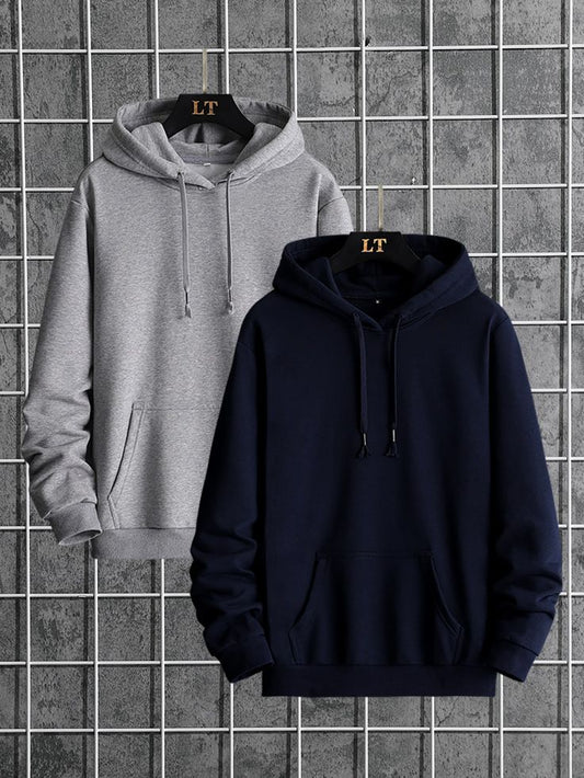 Bundles Of 2 Basic Hoodies Pull Over - Premium Hoodies from My Store - Just Rs.3299! Shop now at The Divine Shop