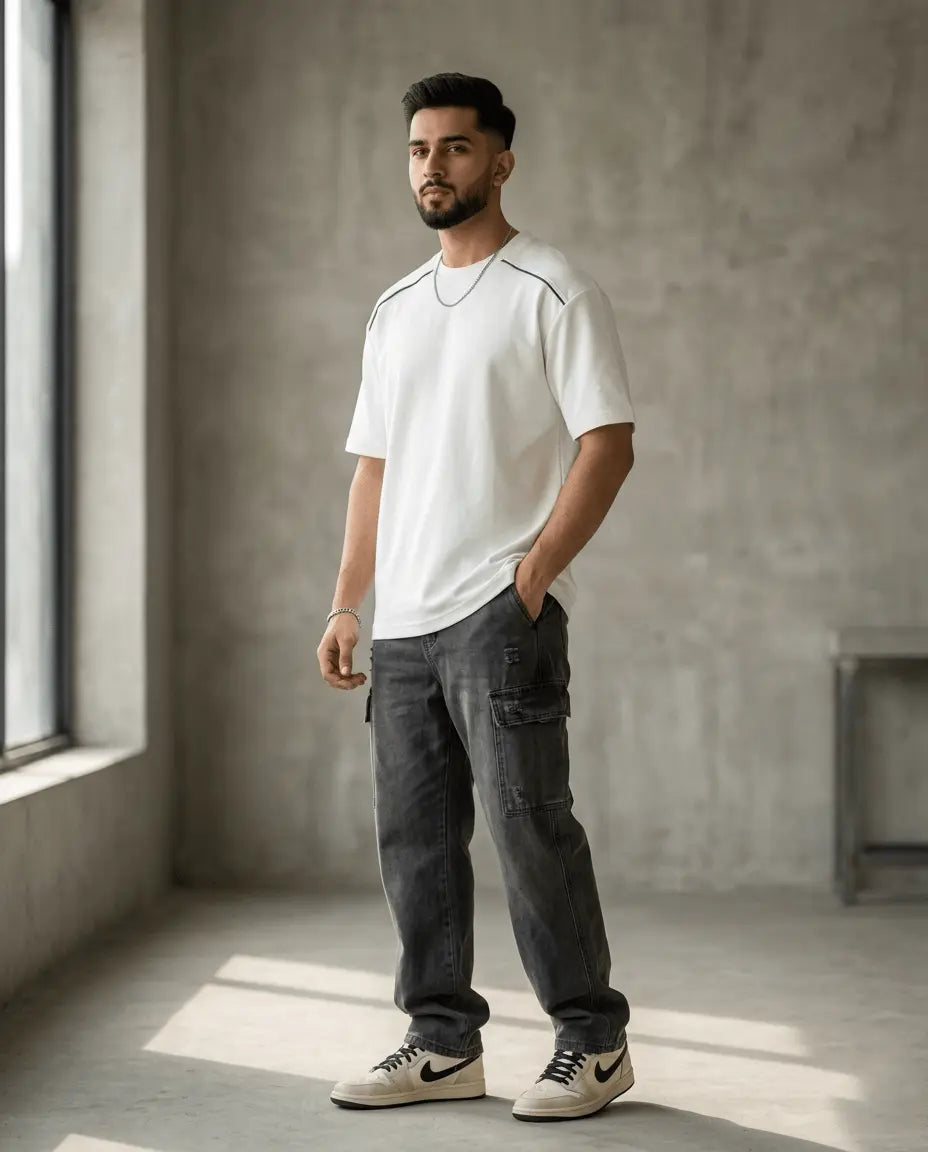 Men’s Minimalist T-Shirt – Premium Cotton Casual Summer Tee - The Divine Shop