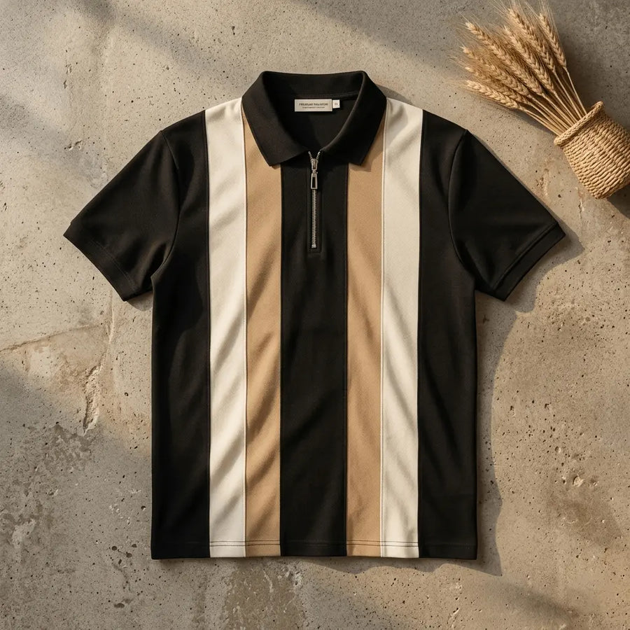 Mens double decker polo shirt