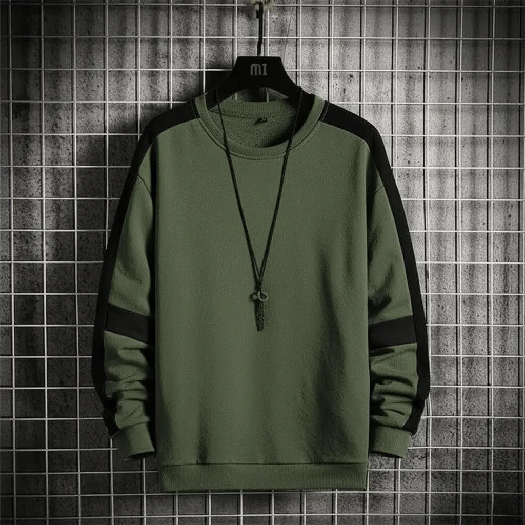 Mens drip style sweatshirt two tone - Premium Sweatshirts from The Divine Shop - Just Rs.2499! Shop now at The Divine Shop